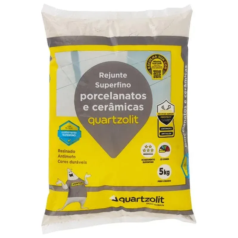 Rejunte para Porcelanato Bege 5kg Quartzolit - Quartzolit