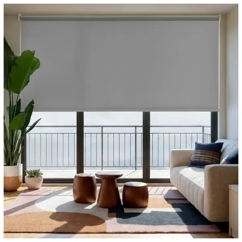 Persiana Rolô Blackout Sooth Poliéster Cinza 2x2,20m - Inspire
