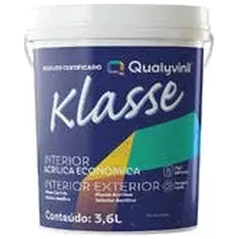 Tinta Acrílica Fosca Klasse Econômica Interior Branca 3,6L - Qualyvinil