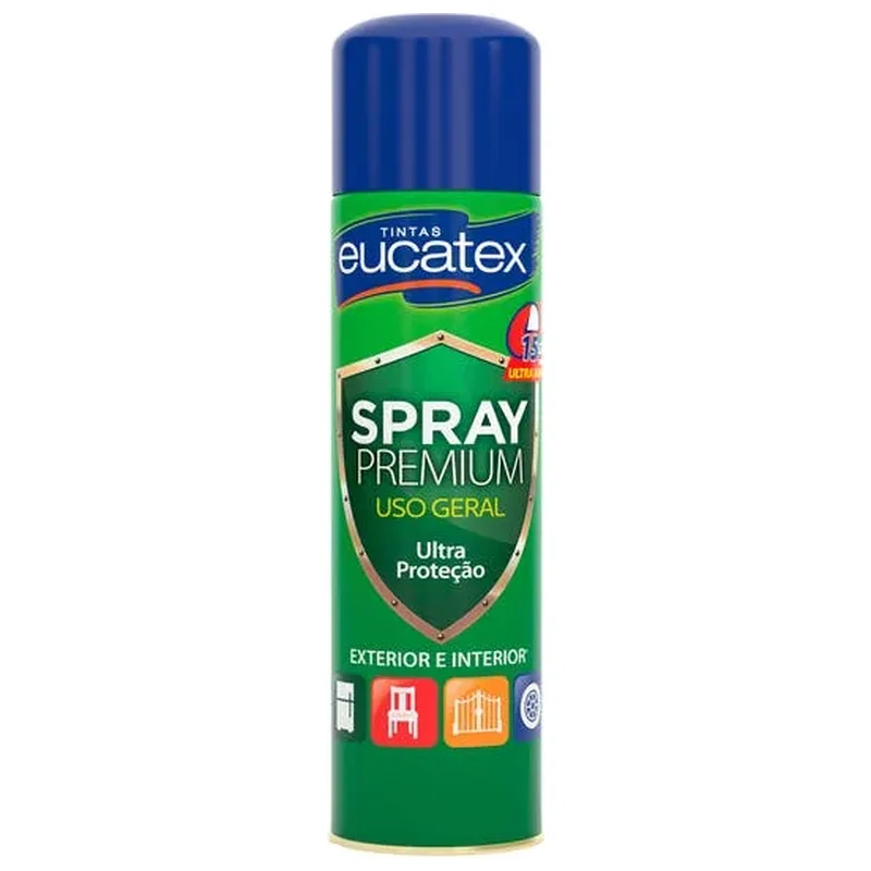 Tinta Spray Uso Geral Ultra Proteção Cinza Fosco - Eucatex