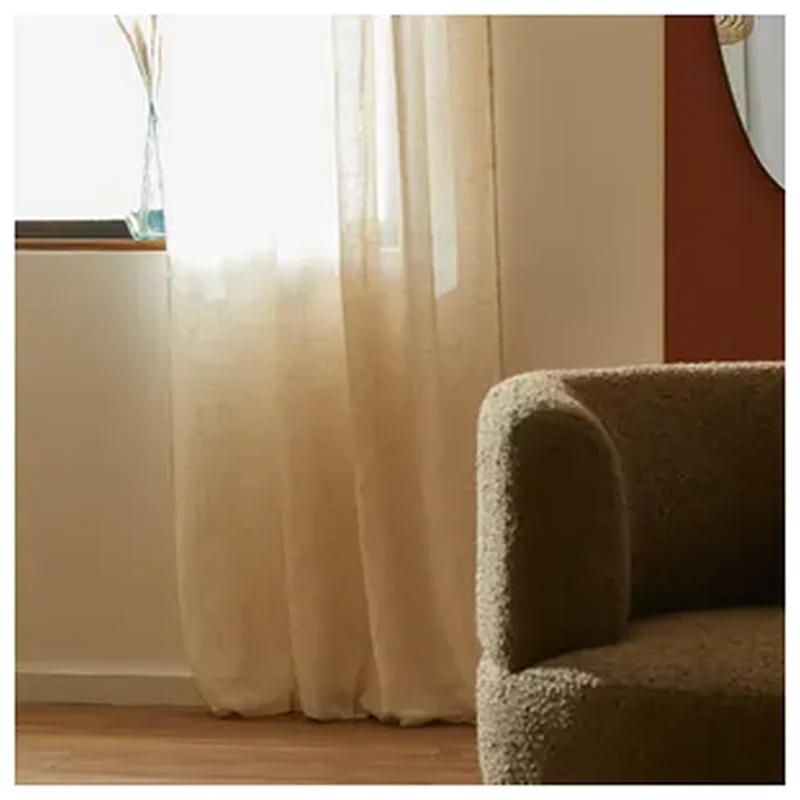 Cortina Teo Inspire Varão 1 Folha 3x2,8m Bege - Inspire