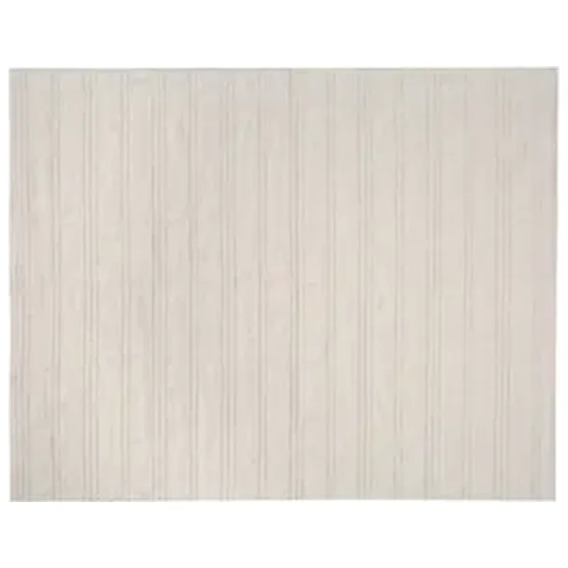 Tapete em Algodão Retangular 1,20x1,70m Listrado Bege - Inspire